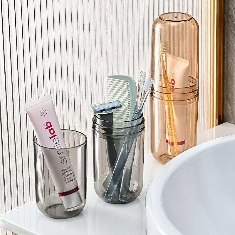 Portable Transparent Toothbrush Holder Travel Organizer Box
