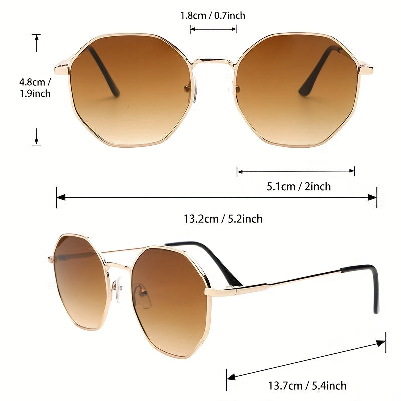 Retro Metal Sunglasses 90s UV400 Sun Shades Glasses