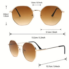 Retro Metal Sunglasses 90s UV400 Sun Shades Glasses