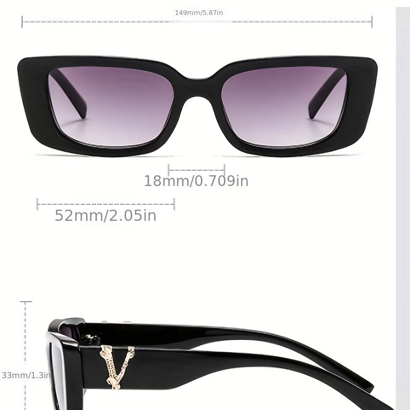 Vintage Rectangle Sunglasses Women Small Frame Sun Glasses Classic Square Oculos