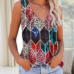 Sleeveless Loose Fit Tank Top Women's Clothing