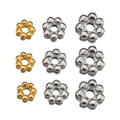 50pcs Golden Daisy Spacer Beads Charms for DIY Jewelry Making