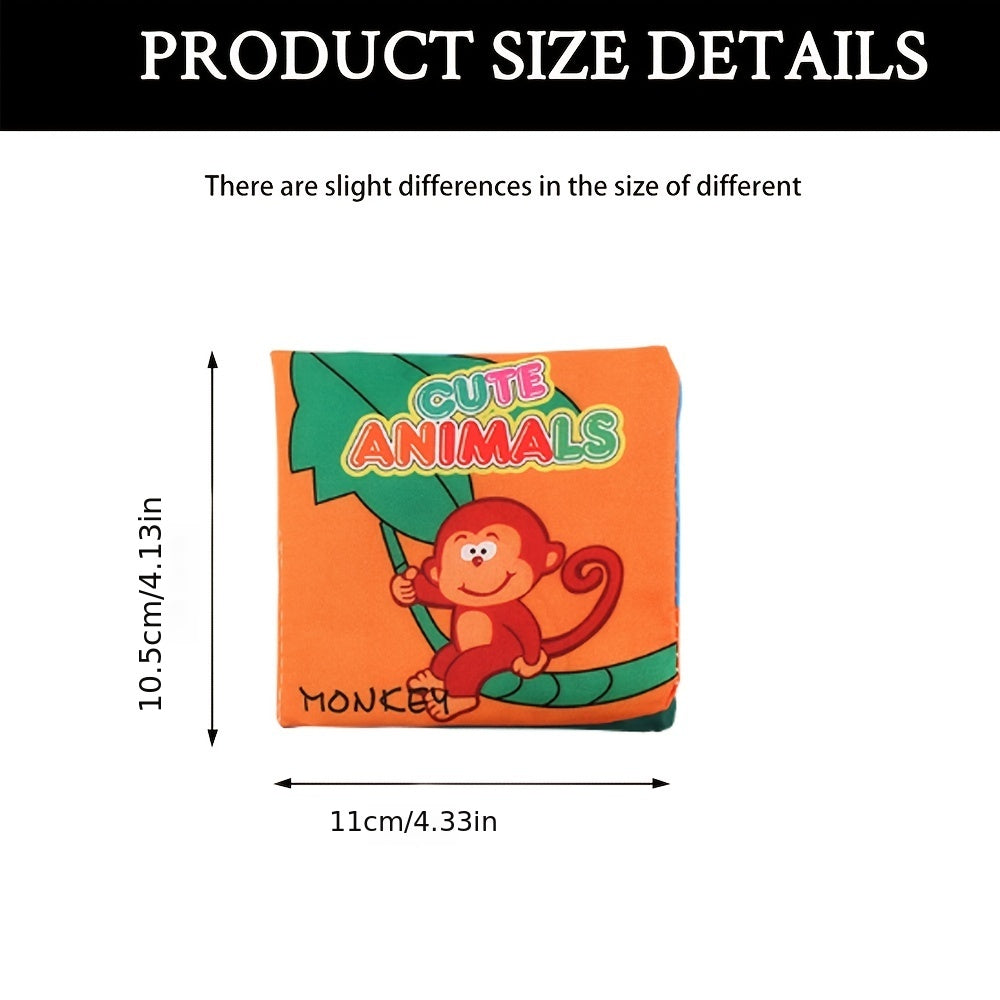 3D Baby Cloth Book Animal Number Cognition Toy