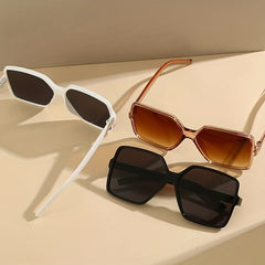 3 Pairs Oversized Square Sunglasses UV400 Anti Glare Sun Shades