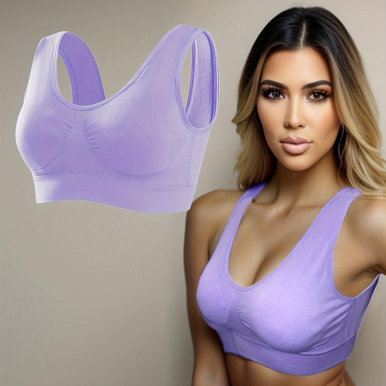 Textured Vest Sports Bra Quick Drying Yoga Bra
