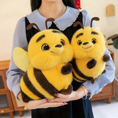Big Eyed Bee Furry Plush Toy Room Decoration Ornament