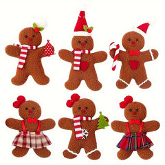 3pcs Gingerbread Man Pillow Christmas Tree Accessories Pendant