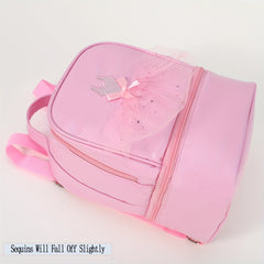 Girls Ballet Mesh Skirt Decor Backpack Large Capacity School Bag