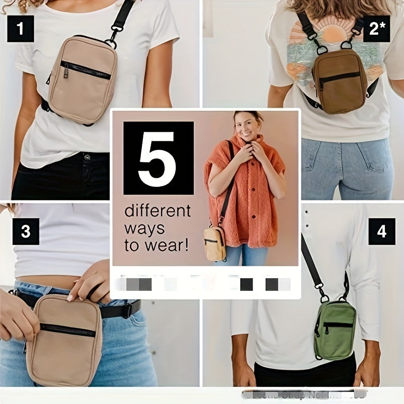 Sports Crossbody Bag Detachable Waist Bag Outdoor Running Storage Bag