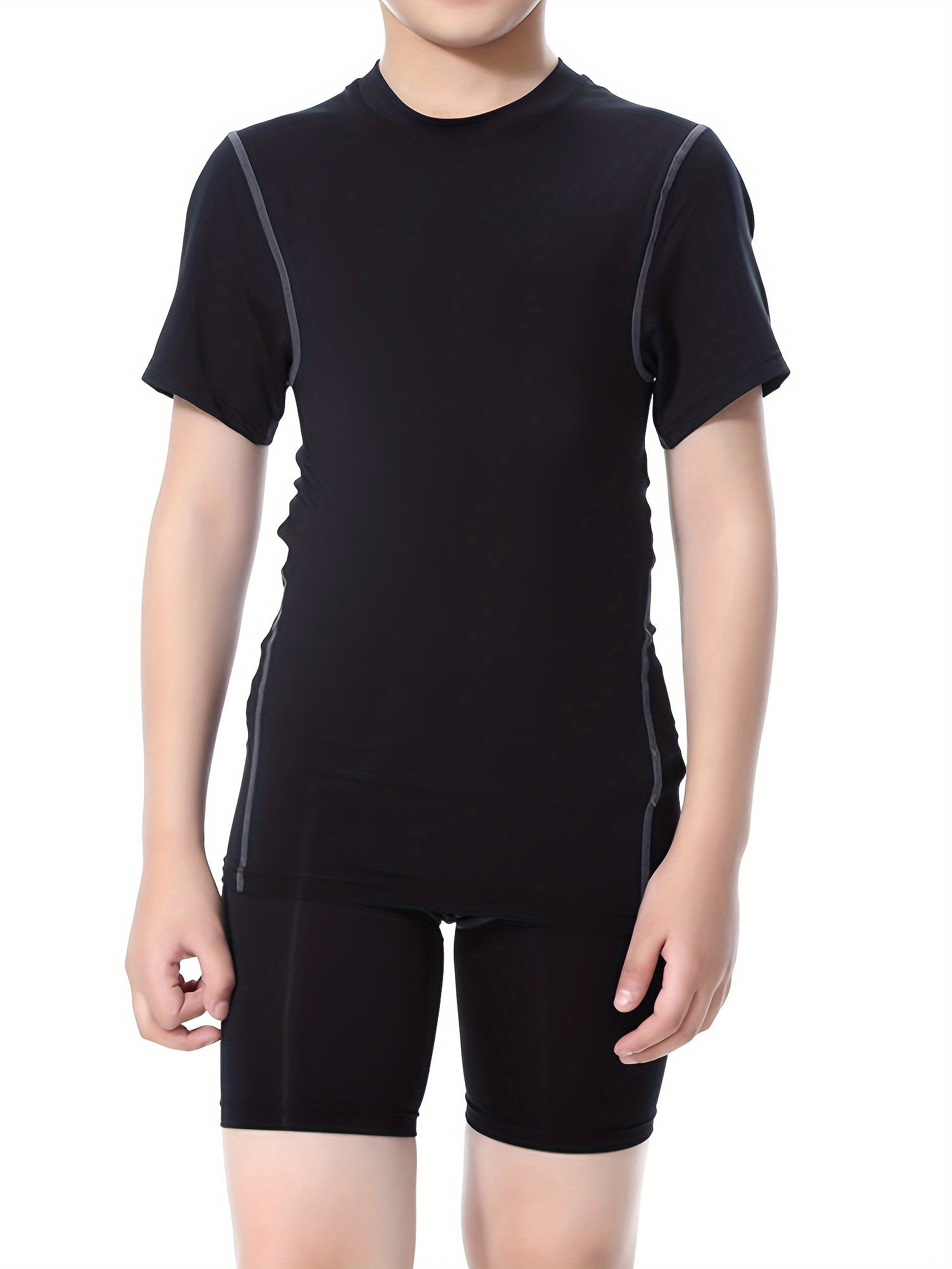 Boy's Sports Quick Dry T-shirt & Shorts Set for Running Basketball