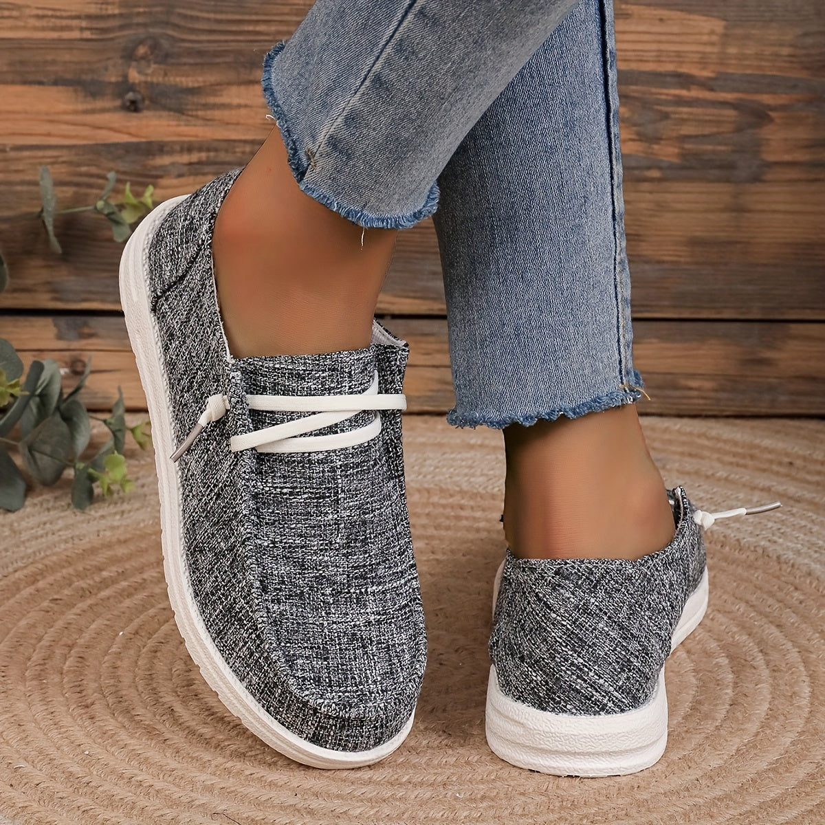 Women's Colorblock Flat Shoes Slip On Low Round Toe Non slip Comfy Shoes