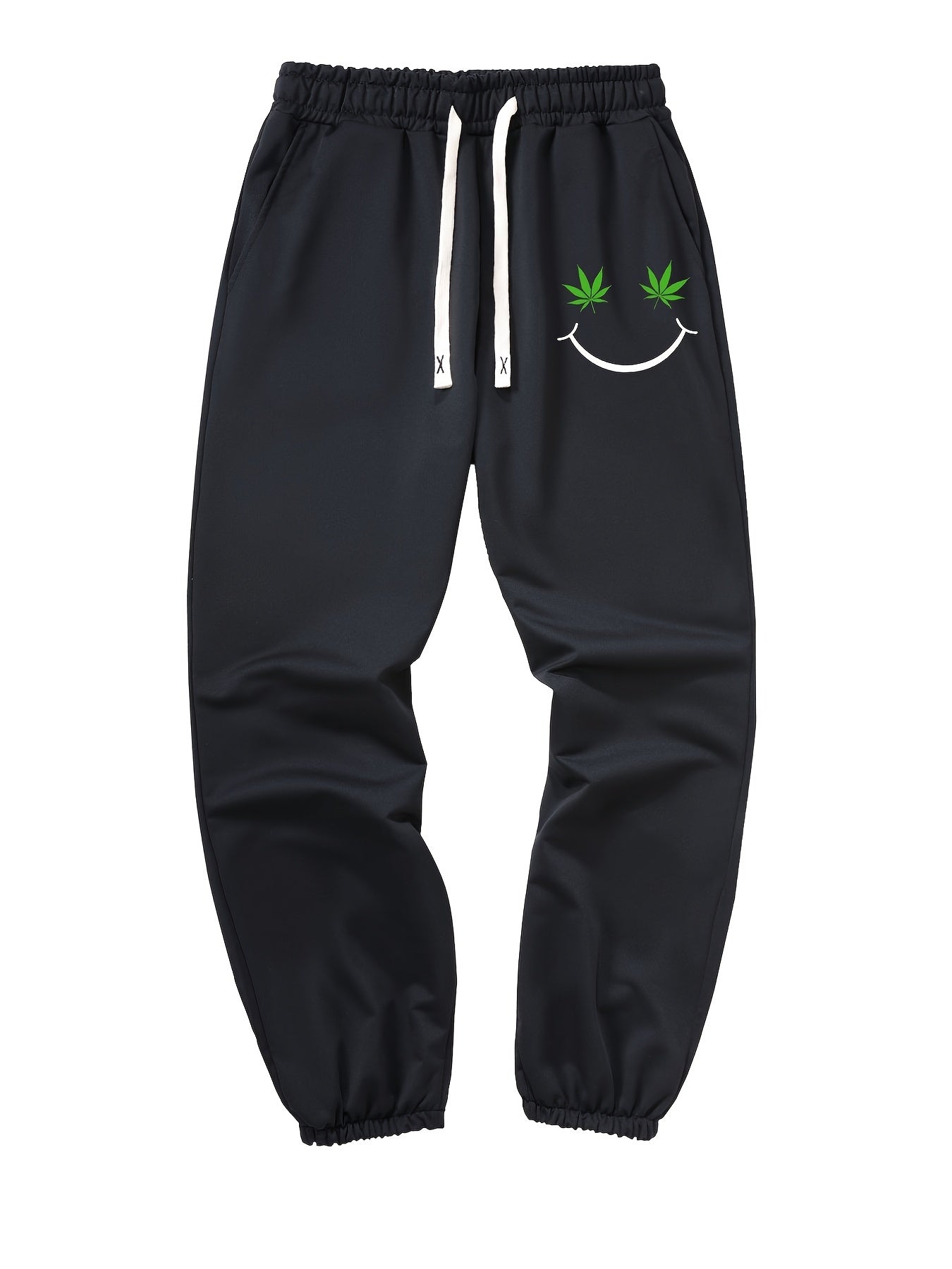 Casual Smile Loose Fit Drawstring Pants for Men