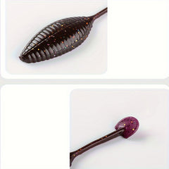 8Pcs 3g Bionic Single Tail Floating Worm Soft Maggots Lure Soft Bait