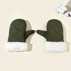 Adult Ski Gloves Autumn Winter Warm Mittens Plush Sports Gloves