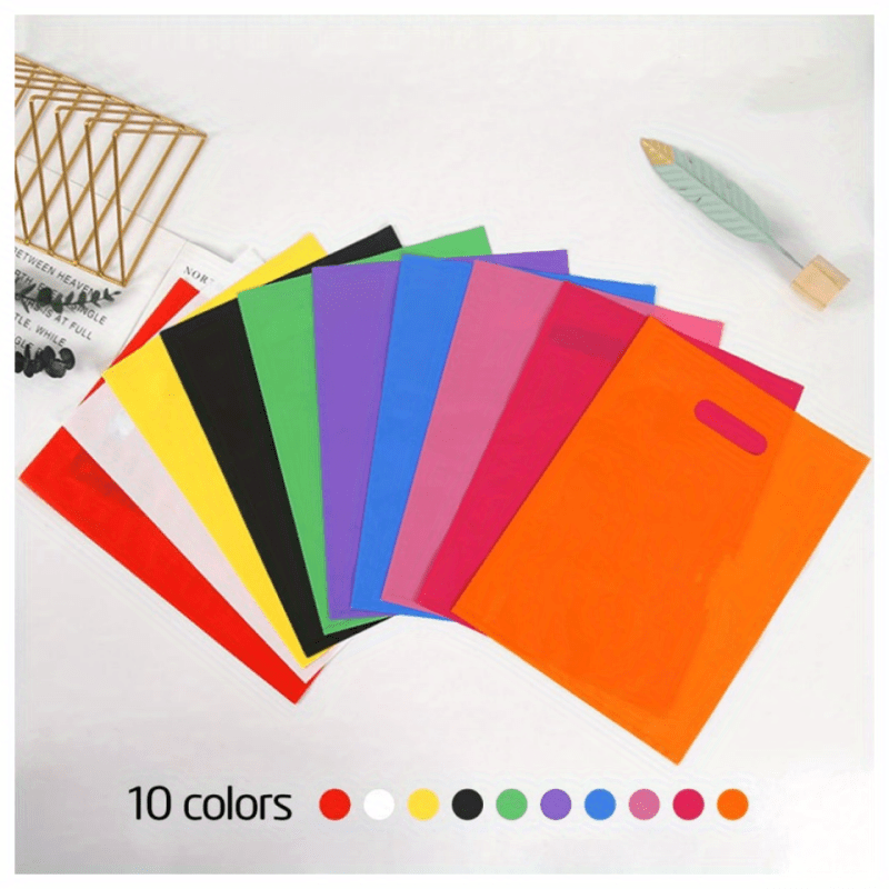 10 Plastic Party Gift Bags Children's Birthday Christmas Halloween Wedding