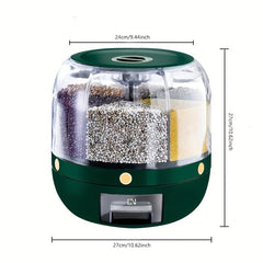 Large Capacity Rotating Rice Bucket Cereal Container
