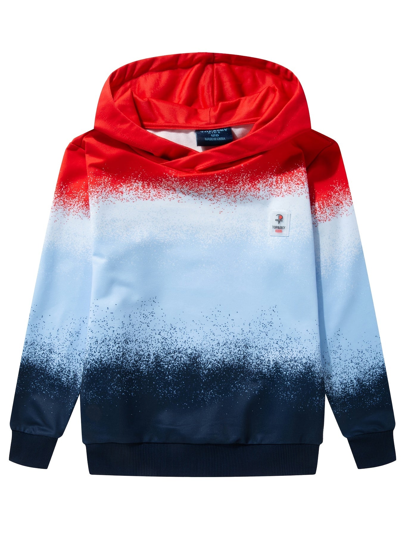 Girls Gradient Hoodie Long Sleeve Pullover Sweatshirt Top Kids Clothes