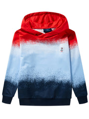 Girls Gradient Hoodie Long Sleeve Pullover Sweatshirt Top Kids Clothes