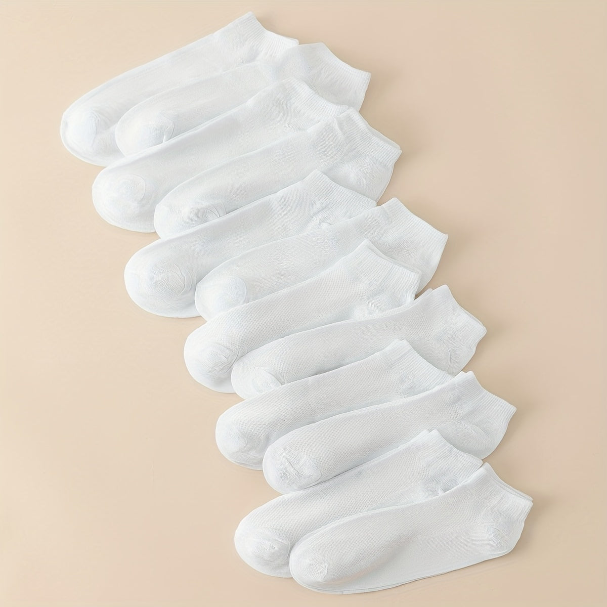 12 Pairs No Show Ankle Socks Breathable & Comfy Women's Stockings