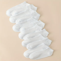 12 Pairs No Show Ankle Socks Breathable & Comfy Women's Stockings