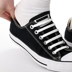 16pcs Silicone No Tie Elastic Shoe Laces T-Shaped Lazy Shoe Laces Set