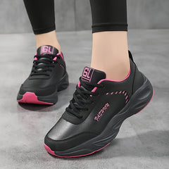 Women's Waterproof Non-slip Running Shoes Lightweight Lace Up Sneakers