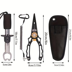 2pcs Fishing Pliers Fish Lip Gripper Upgrade Fly Fishing Tools Set