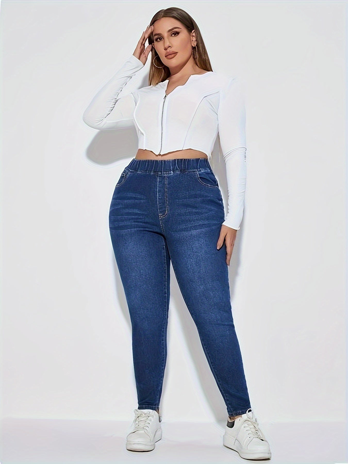 High Rise Stretch Skinny Jeans