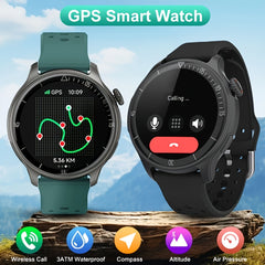 Youth Demon GPS Smart Watch with Compass Altitude Air Pressure AMOLED Display