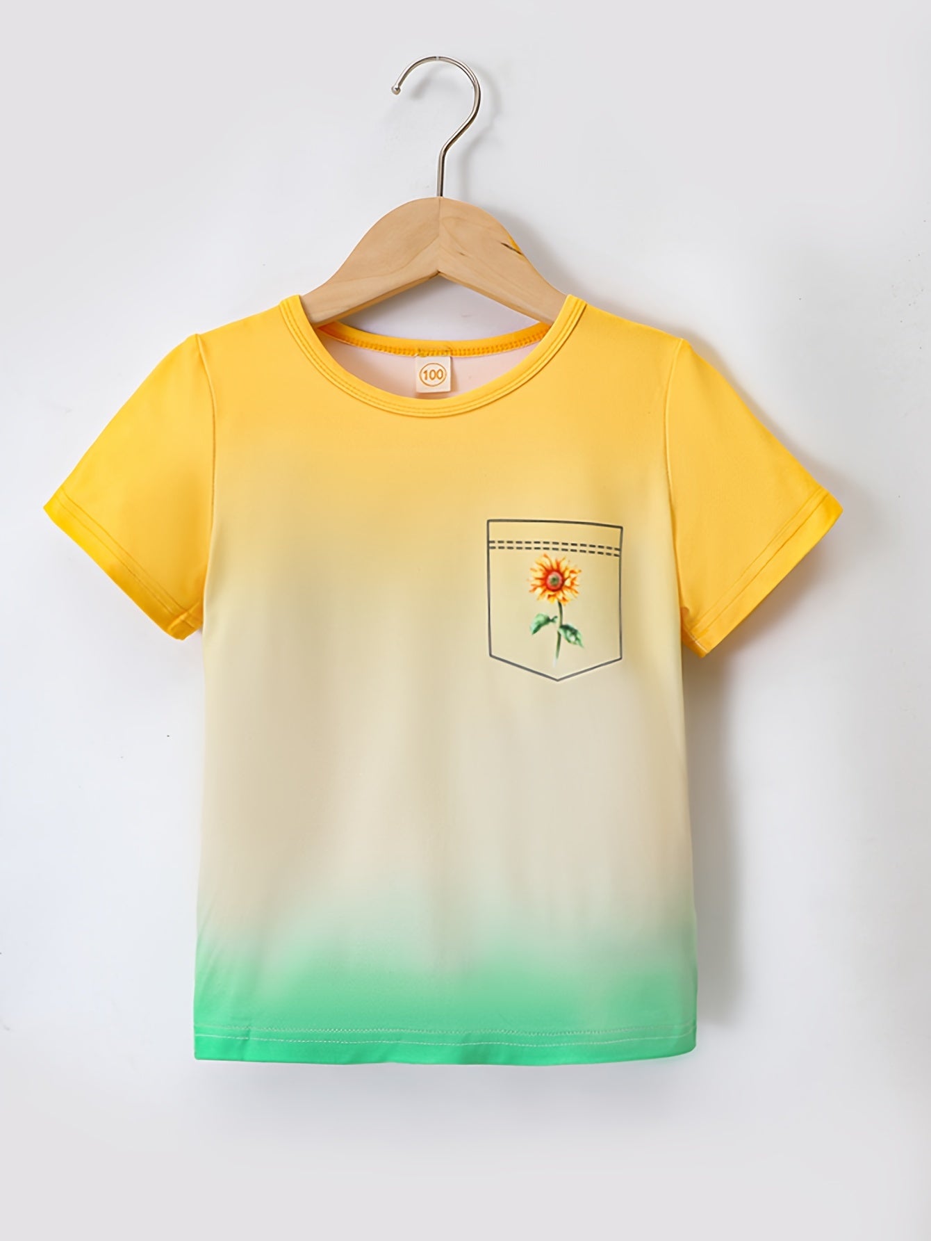 Sunflower Pattern Matching Dress & T-shirt Set for Siblings