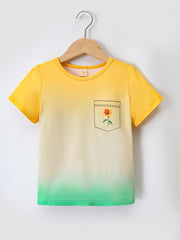 Sunflower Pattern Matching Dress & T-shirt Set for Siblings