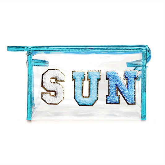 Clear SPF SUN Sunscreen Bag Makeup Cosmetic Pouch Organizer Women Girls