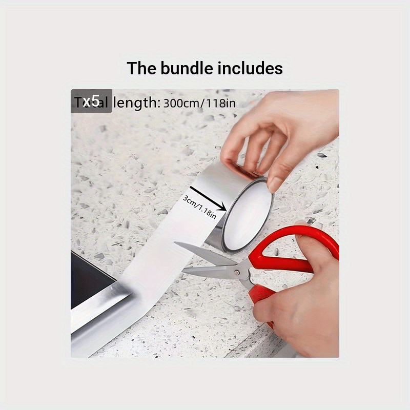 Aluminum Foil Tape Caulk Strip Self Adhesive Waterproof Mildewproof