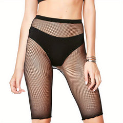 Sexy Fishnet Tights Biker Shorts Leggings