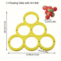 10pcs Family Water Sports Throwing Game Mat Small Ball Table Game