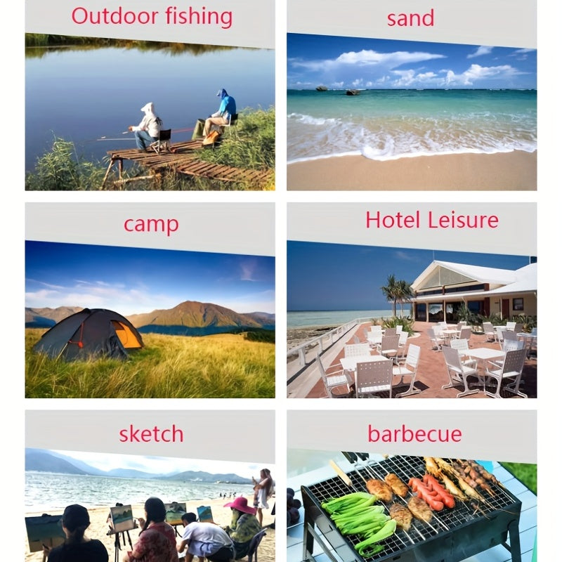 Portable Folding Stool for Outdoor Activities with Carrying Strap