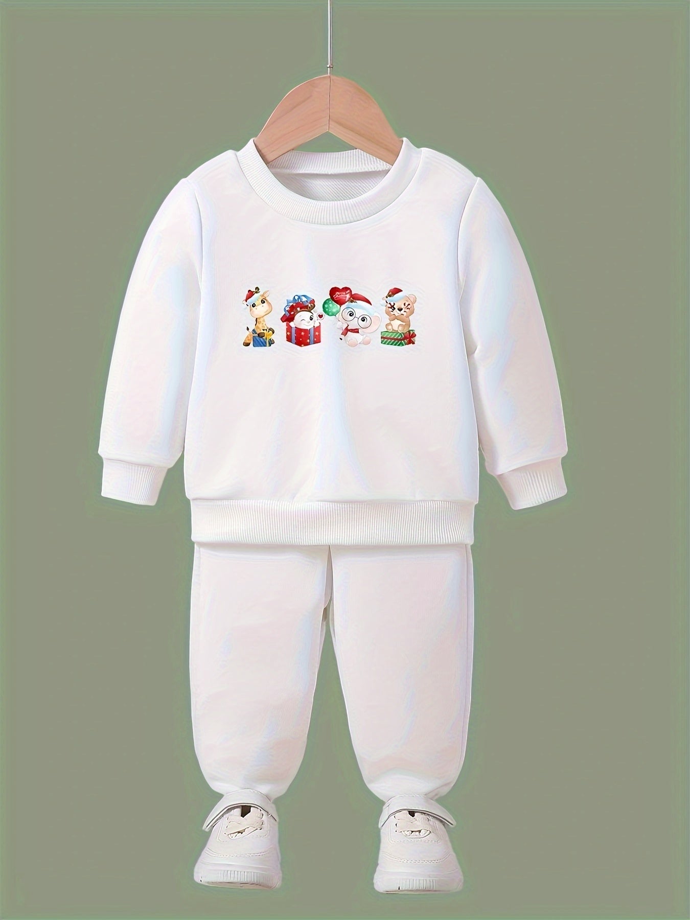 Girls Christmas Animals Sweatshirt & Sweatpants Set