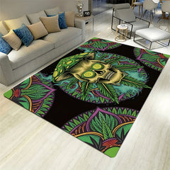 Anti Fatigue Gothic Skull Halloween Area Rug