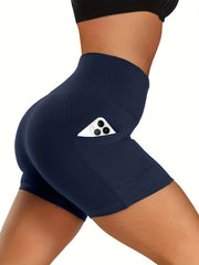 Women's Biker Shorts with Pockets for Running
