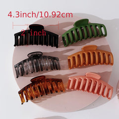 6pcs Matte Nonslip Large Hair Claw Clips Hair Accessories