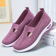 Women's Cut Out Running Shoes Slip on Sporty Sneakers
