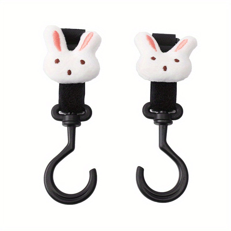 2pcs Animal Fruit Hook and Loop Stroller Hooks for Baby Car
