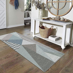 Nordic Style Geometric Stone Pattern Kitchen Rug Soft Non-slip Carpet