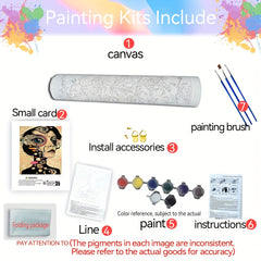 DIY Painting by Numbers Kit Eyed Girl for Beginners