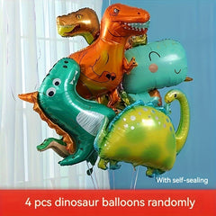 4pcs Dinosaur Foil Balloons Birthday Party Decoration Inflatable Animal Balloons