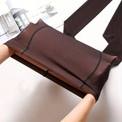 Slim Opaque High Waist Footed Pantyhose Women's Stockings