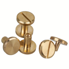 40pcs Copper Yellow Belt Screw Kit Flat Head Screws for Woodworking