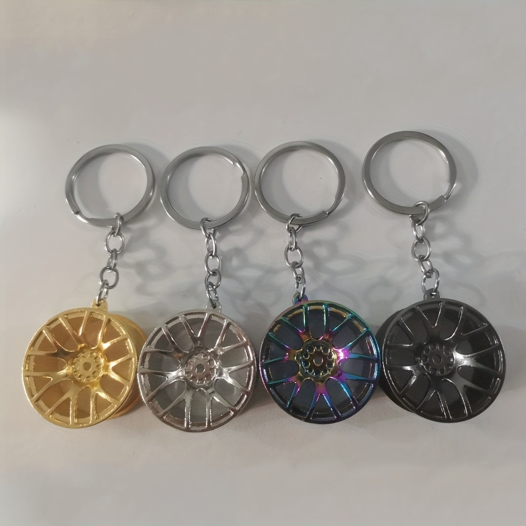 Stylish Car Wheel Hub Keychain