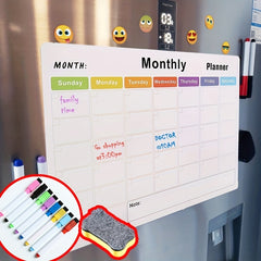 10-Piece Refrigerator Magnetic Planner Set with Weekly and Monthly Planners
