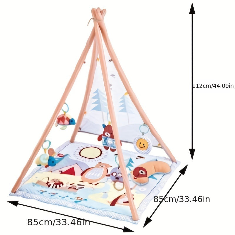 Baby Play Mat Activity Gym with Ball Pit Sensory Toys Music Tummy Time